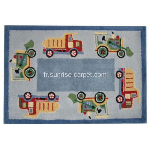 Tapis accroché à la main avec motifs pour enfants